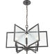 Inversion 6 Light 25 inch Charcoal Chandelier Ceiling Light