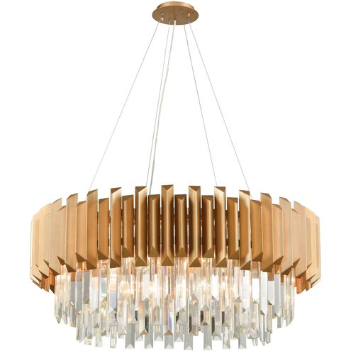 Seneca Falls 8 Light 34 inch Matte Gold Chandelier Ceiling Light