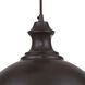 Farmhouse 1 Light 14 inch Oil Rubbed Bronze Pendant Ceiling Light in Incandescent