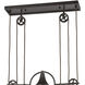 Spindle Wheel 4 Light 42 inch Oil Rubbed Bronze Linear Chandelier Ceiling Light