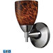 Celina LED 6 inch Polished Chrome Sconce Wall Light in Espresso