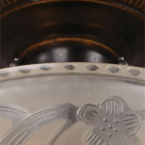 Restoration 3 Light 11 inch Golden Bronze Semi Flush Mount Ceiling Light