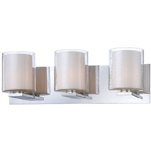 Combo 3 Light 19 inch Chrome Vanity Light Wall Light