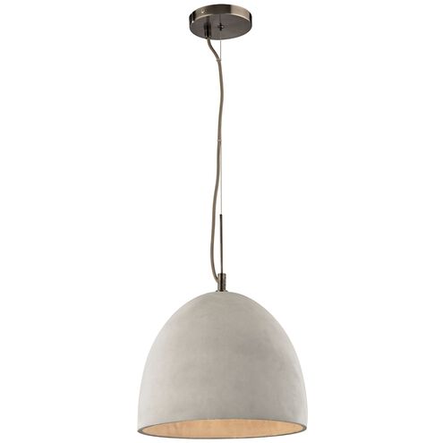 Urban Form 1 Light 12 inch Black Nickel Mini Pendant Ceiling Light in Incandescent