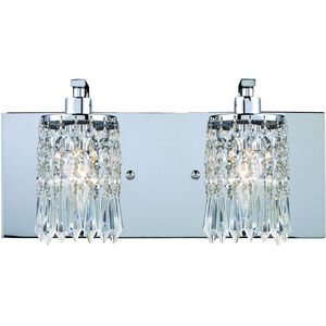 Optix 2 Light 14 inch Polished Chrome Vanity Light Wall Light