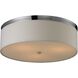 Flushmounts 3 Light 17 inch Polished Chrome Flush Mount Ceiling Light in Standard