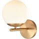 Hollywood Blvd. 1 Light 8 inch Satin Brass Vanity Light Wall Light