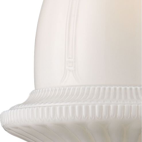 Schoolhouse 1 Light 8 inch Satin Nickel with White Mini Pendant Ceiling Light in Incandescent