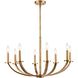Erindale 8 Light 30 inch Natural Brass Chandelier Ceiling Light