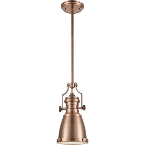 Chadwick 1 Light 8 inch Antique Copper Mini Pendant Ceiling Light in Incandescent