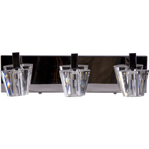 Capello 3 Light 19 inch Chrome Vanity Light Wall Light