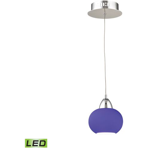 Ciotola 1 Light 6 inch Chrome with Blue Mini Pendant Ceiling Light