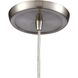 Fusion 1 Light 8 inch Satin Nickel with Silver Mini Pendant Ceiling Light in Silver Mosaic Glass