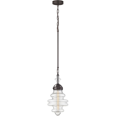 Gramercy 1 Light 10 inch Oil Rubbed Bronze with Clear Mini Pendant Ceiling Light