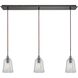 Hand Formed Glass Linear Mini Pendant Ceiling Light