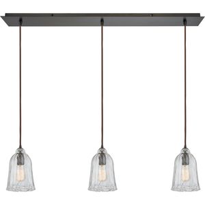 Hand Formed Glass Linear Mini Pendant Ceiling Light