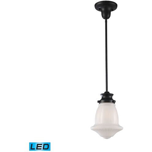 Schoolhouse LED 8 inch Oil Rubbed Bronze Mini Pendant Ceiling Light