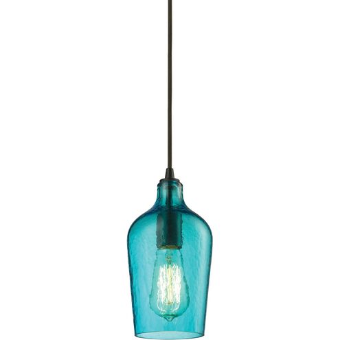 Hammered Glass 1 Light 5.00 inch Mini Pendant