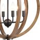 Barrow 6 Light 22 inch Matte Black with Birchwood Chandelier Ceiling Light