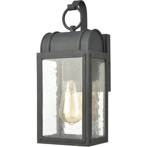 Heritage Hills 1 Light 14 inch Aged Zinc Outdoor Sconce