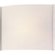 Pannelli 1 Light 8 inch Stainless Steel Vanity Light Wall Light in White Opal