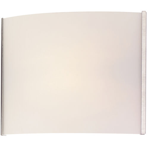 Pannelli 1 Light 8 inch Stainless Steel Vanity Light Wall Light in White Opal