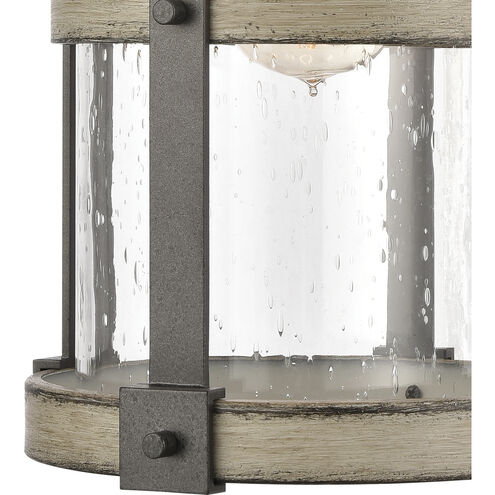 Annenberg 1 Light 16 inch Anvil Iron with Distressed Antiqued Gray Outdoor Sconce
