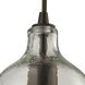 Hammered Glass 1 Light 5 inch Oil Rubbed Bronze Mini Pendant Ceiling Light in Hammered Clear Glass