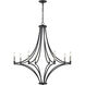 Spanish Villa 8 Light 36 inch Charcoal Chandelier Ceiling Light