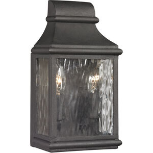 Forged Jefferson 2 Light 11 inch Charcoal Outdoor Sconce