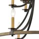Woodbridge 12 Light 32 inch Matte Black with Weathered Oak Chandelier Ceiling Light