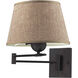 Swingarms 1 Light 11 inch Aged Bronze Sconce Wall Light in Standard