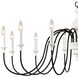 Val de Loire 12 Light 48 inch White Coral with Black Chandelier Ceiling Light
