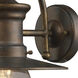 Maritime 1 Light 12 inch Hazelnut Bronze with Smoke Outdoor Sconce