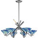 Refraction LED 26 inch Polished Chrome Chandelier Ceiling Light in Carribean