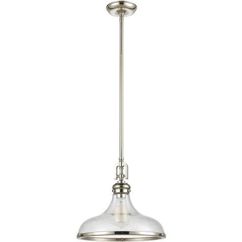 Rutherford 1 Light 15 inch Polished Nickel Pendant Ceiling Light