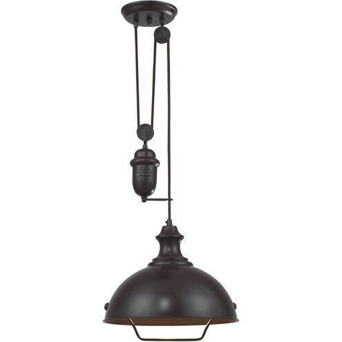 Farmhouse 1 Light 14 inch Oil Rubbed Bronze Pendant Ceiling Light in Incandescent