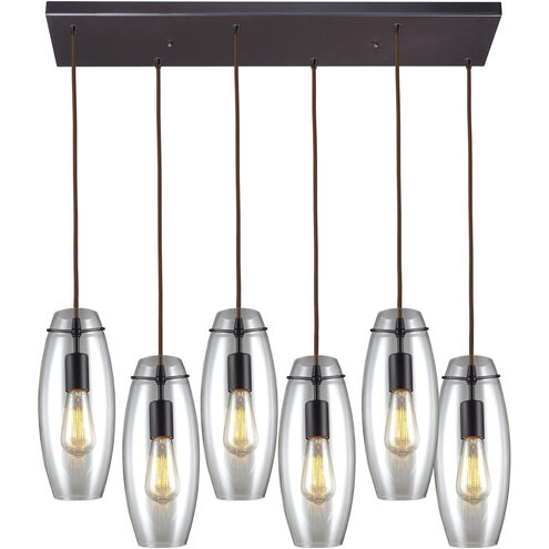 Menlow Park 6 Light 32 inch Oil Rubbed Bronze Multi Pendant Ceiling Light