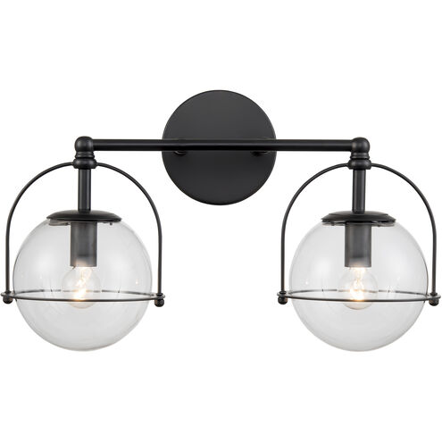 Langford 2 Light 17 inch Matte Black Vanity Light Wall Light