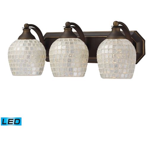 Mix-N-Match LED 20 inch Aged Bronze Vanity Light Wall Light in Silver, 3