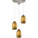 Tidewaters 3 Light 10 inch Satin Nickel Mini Pendant Ceiling Light