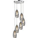 Twister 6 Light 14 inch Polished Chrome Mini Pendant Ceiling Light