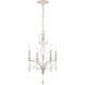 French Parlor 4 Light 16 inch Vintage White Chandelier Ceiling Light