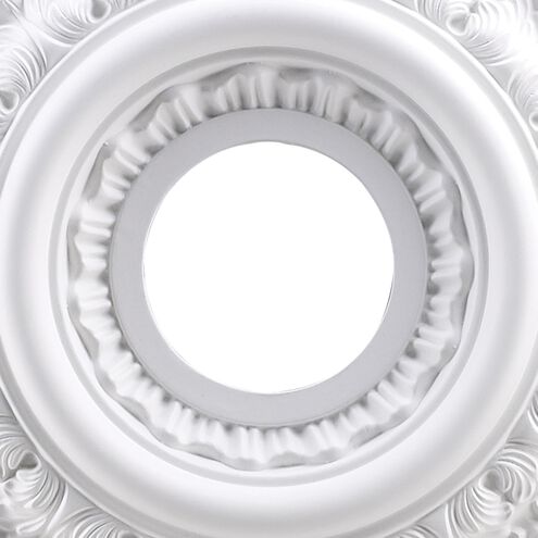 English Study White Medallion