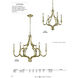 Livonia 6 Light 28 inch Polished Gold Chandelier Ceiling Light