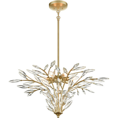 Flora Grace 7 Light 28 inch Champagne Gold Chandelier Ceiling Light