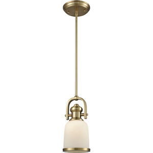 Brooksdale 1 Light 5 inch Satin Brass Mini Pendant Ceiling Light in Standard