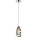 Twister 1 Light 5 inch Polished Chrome Mini Pendant Ceiling Light