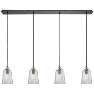 Hand Formed Glass Linear Mini Pendant Ceiling Light
