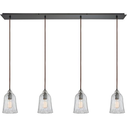 Hand Formed Glass Linear Mini Pendant Ceiling Light